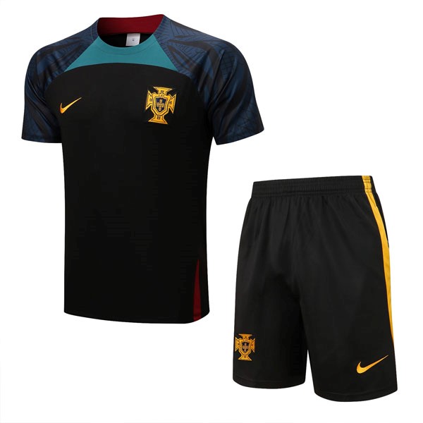 Camiseta Entrenamiento Portugal Conjunto Completo 2022/23 Negro